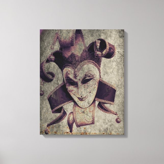 Gothic Renaissance Evil Clown Joker Canvastryck (Framsida)