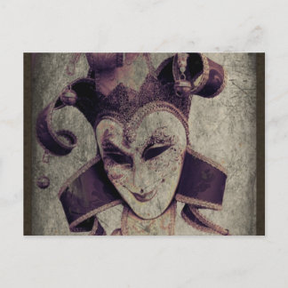Gothic Renaissance Evil Clown Joker Vykort