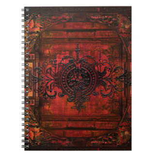 Gothic Renaissance Red Faux Leather Ancient Tome Anteckningsbok