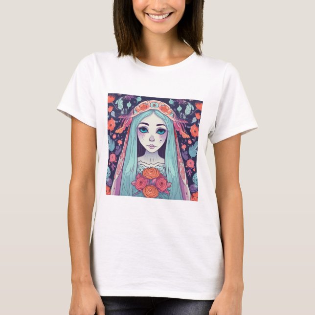Gothic Reverie Loving Bride T Shirt (Framsida)