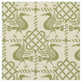 Gothic Revival Birds and Knofts Tyg