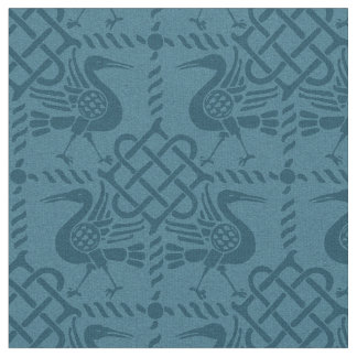 Gothic Revival Birds and Knofts Tyg