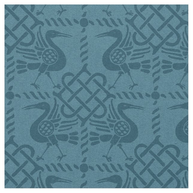 Gothic Revival Birds and Knofts Tyg (Närbild)