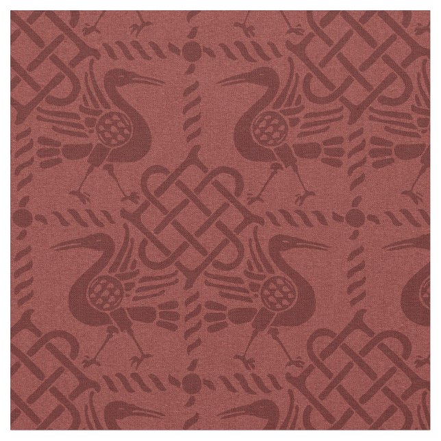 Gothic Revival Birds and Knofts Tyg (Närbild)