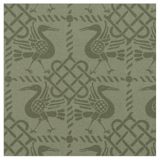 Gothic Revival Birds and Knofts Tyg