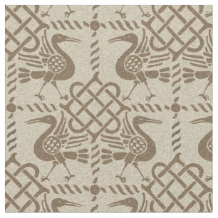 Gothic Revival Birds and Knofts Tyg