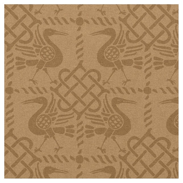 Gothic Revival Birds and Knofts Tyg (Närbild)