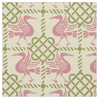 Gothic Revival Birds and Knofts Tyg
