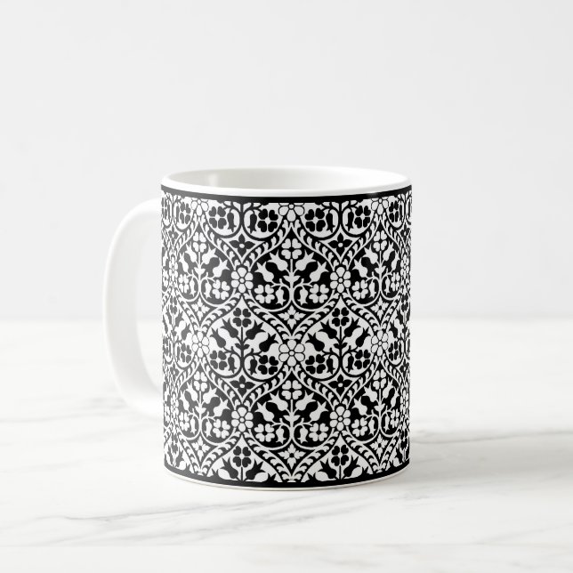 Gothic Revival Blommigt Coffee Mugg (Framsida vänster)