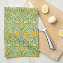 Gothic Revival Blommigt Kitchen Towel Kökshandduk