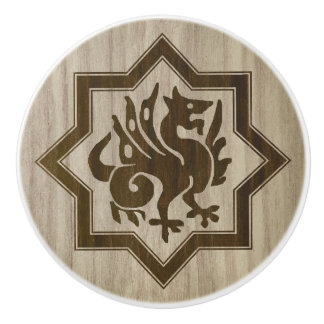 Gothic Revival Dragon Ceramic Pull Knopp