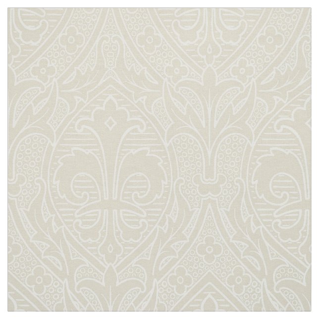 Gothic Revival Fleur de Lys - Ivory Tyg (Provkarta)