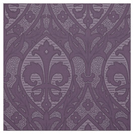 Gothic Revival Fleur de Lys - Lila Tyg