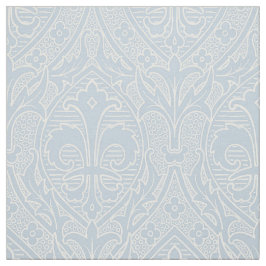 Gothic Revival Fleur de Lys - Misty Blue Tyg