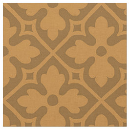 Gothic Revival Quatrefoils, bränd karamel Tyg