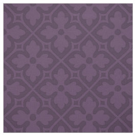 Gothic Revival Quatrefoils, Eggplant Tyg