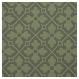 Gothic Revival Quatrefoils, Loden Grönt Tyg