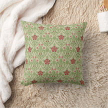 Gothic Revival Ro och Lilies Dekorativ kudde