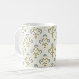 Gothic Revival Stenciled Flowers Kaffemugg