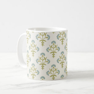 Gothic Revival Stenciled Flowers Kaffemugg