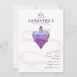 Gothic RIP till Single Life Hen Do Bachelorette Inbjudningar