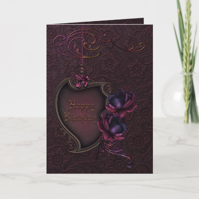 Gothic Ro Birthday Kort (Framsida)
