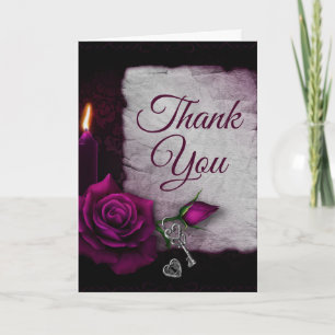 Gothic Ro, Candle och Locket Party Tack Kort