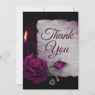 Gothic Ro, Candle och Locket Party Tack Kort