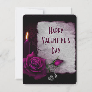 Gothic Ro, Candle och Locket Valentine Julkort
