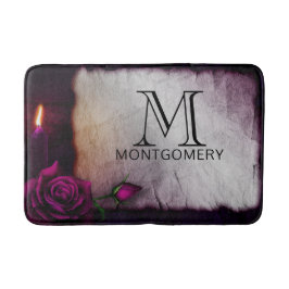 Gothic Ro, Candle och Parchment Monogram Badrumsmatta