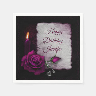 Gothic Ro, Candle, Parchment and Locket Pappersservett