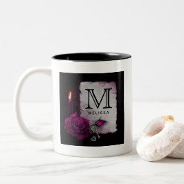 Gothic Ro, Candle, Parchment and Locket Två-Tonad Mugg