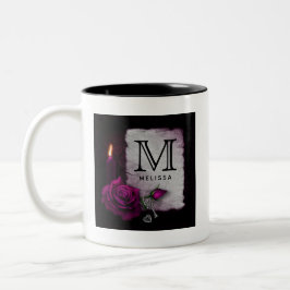 Gothic Ro, Candle, Parchment and Locket Två-Tonad Mugg