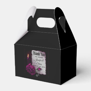 Gothic Ro, Candle, Parchment och Locket Bröllop Presentaskar