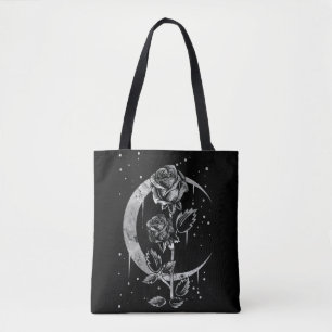 Gothic Ro Crescent Witchy Art Måne Tygkasse