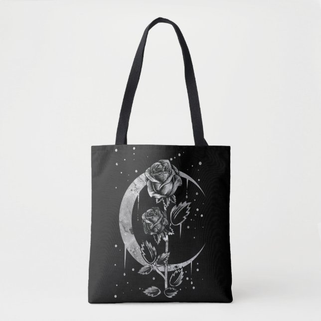 Gothic Ro Crescent Witchy Art Måne Tygkasse (Framsida)