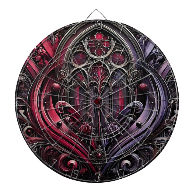 Gothic Ro Dartboard för spelnatt Darttavla (Framsidan)