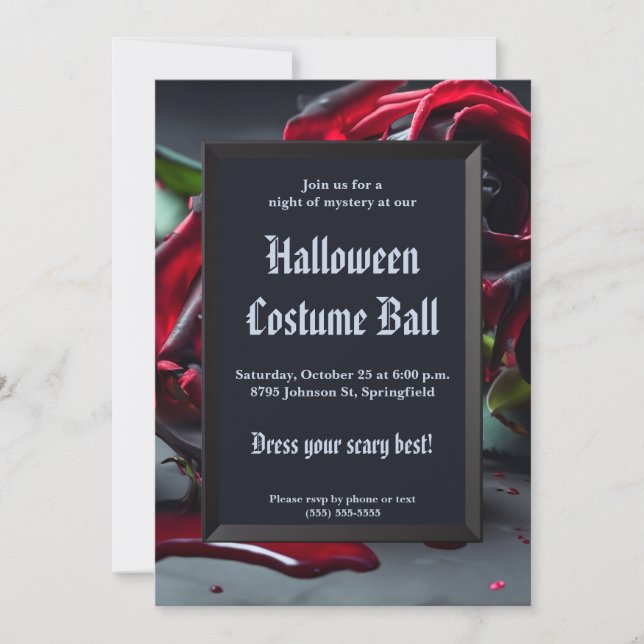 Gothic Ro Halloween Inbjudningar (Framsida)