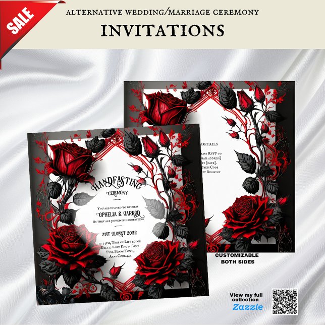 GOTHIC RO HANDFASTING CEREMONY INVITATIONS INBJUDNINGAR (Skapare uppladdad)