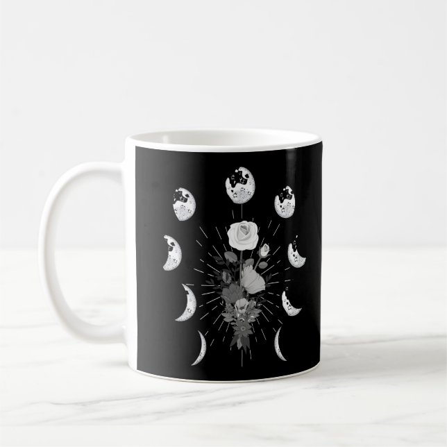 Gothic Ro Måne faser Witchy Crescent Kaffemugg (Vänster)