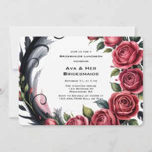 Gothic Ro Ram Bridesmaids Luncheon Inbjudningar
