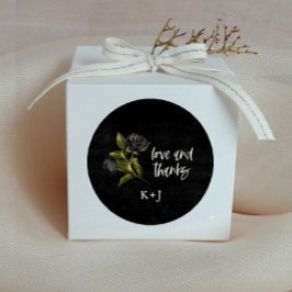 Gothic Ro Wedding Favor Runt Klistermärke