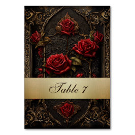 Gothic Röd ros Bordsnummer