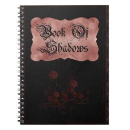 Gothic Röd ros Rosa Black Bok om Shadows Anteckningsbok