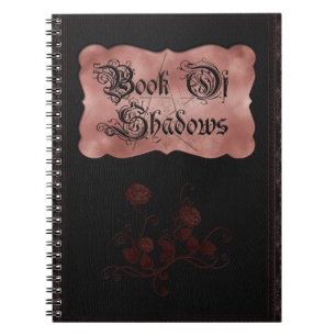 Gothic Röd ros Rosa Black Bok om Shadows Anteckningsbok
