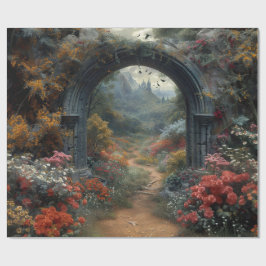 Gothic Röd ros Vampirecore Dracula's Blommigt Arch Presentpapper