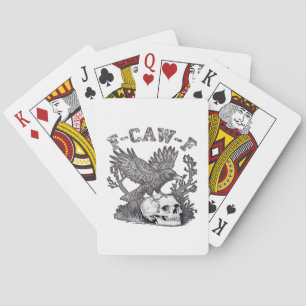 Gothic Rolig F-Caw-F Humor Kråka Essential Retro S Casinokort