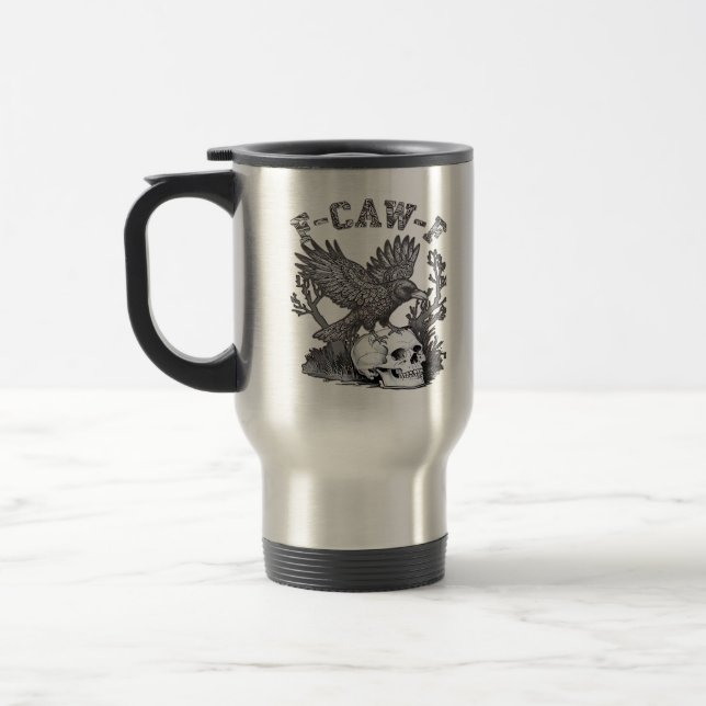 Gothic Roligt F-Caw-F Humor Kråka Essential Retro  Resemugg (Vänster)