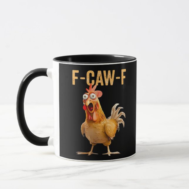 Gothic Roligt Humor Kråka F-Caw-F Mugg (Vänster)