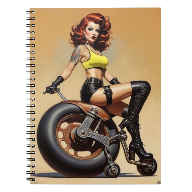 Gothic Roller Derby Girl Anteckningsbok (Framsidan)